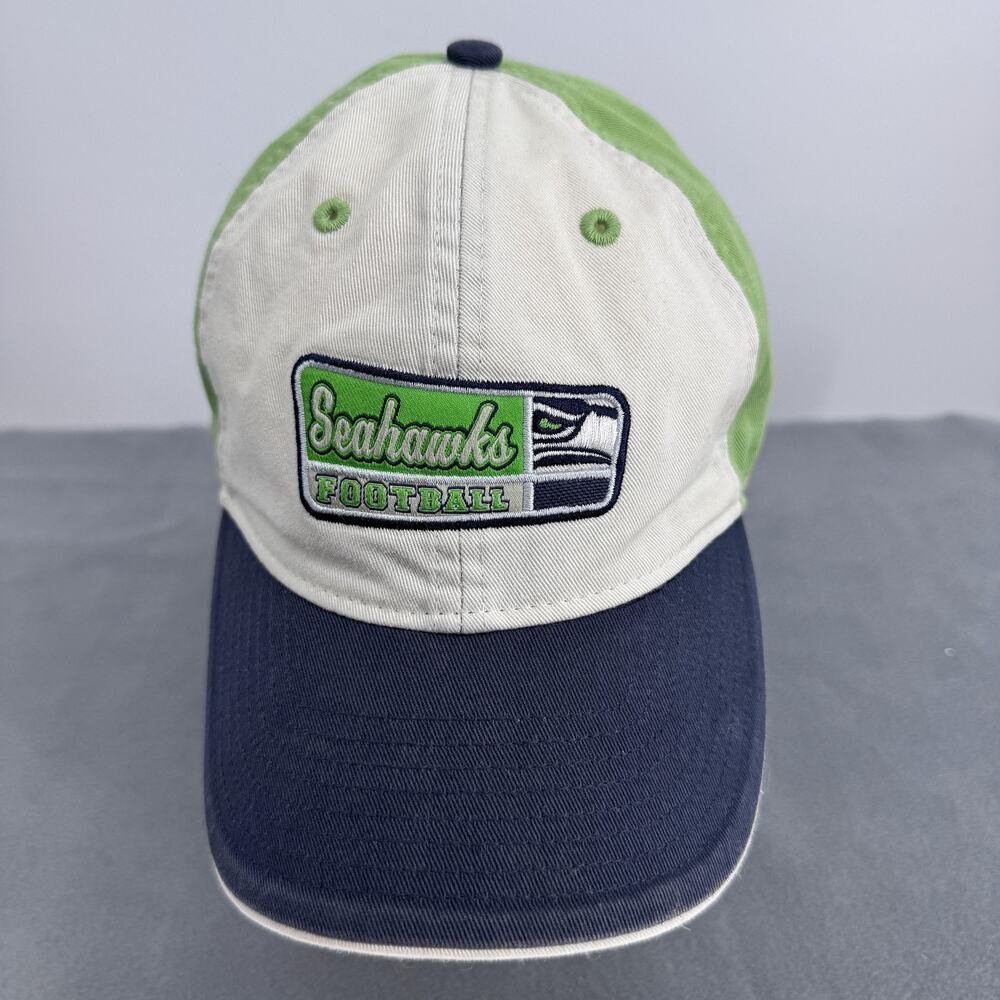 Seattle Seahawks Hat Cap Strap Back Mens One Size Green NFL Football Reebok